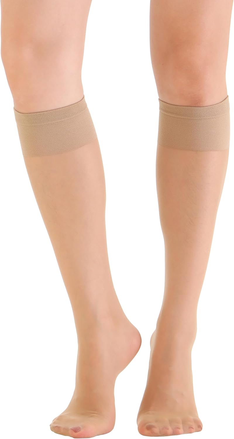 EVERSWE 6 Pairs Women's Sheer Knee High Stockings 15D - Image 4
